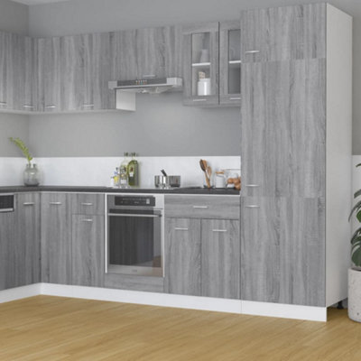 Vidaxl Hanging Glass Cabinet Lyon Grey Sonoma 60X31X60 Cm Engineered Wood from B&Q