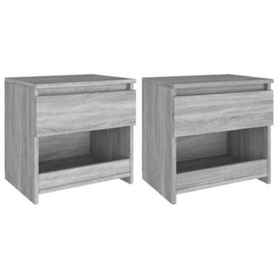 Vidaxl Bedside Cabinets 2 Pcs Grey Sonoma 40X30X39 Cm Engineered Wood Bedside Cabinets from B&Q