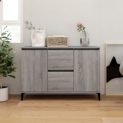 Vidaxl (Grey Sonoma) Coffee Table Couch Table Hall End Center Accent Table Engineered Wood - Image 3