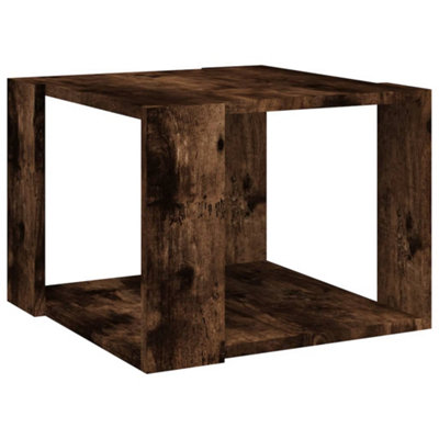 B&Q -  Coffee Table Smoked Oak 40X40X30 Cm Engineered Wood