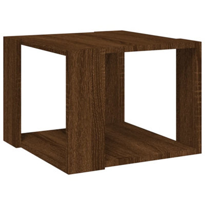 Vidaxl Coffee Table Oak 40X40x30 Cm Engineered Wood Brown