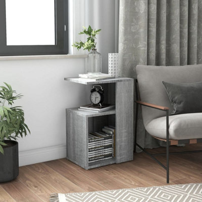 B&Q -  Side Table Grey Sonoma 36X30X56 Cm Engineered Wood