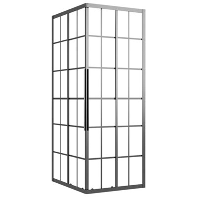 Vidaxl Black Shower Cabin Frosted Esg 80X70x180 Cm