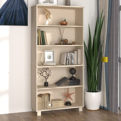 B&Q -  Highboard Hamar Solid Wood Pine Honey Brown