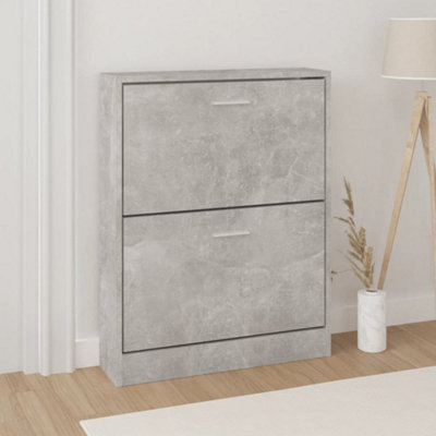 B&Q -  Shoe Cabinet Concrete Grey 59X17X81 Cm Engineered Wood
