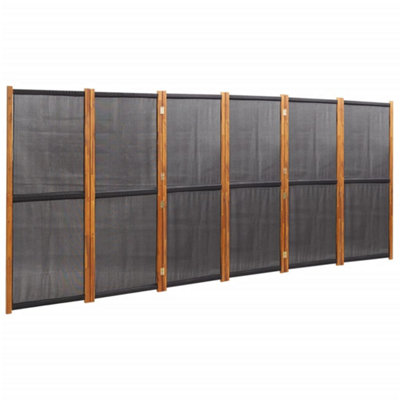 Vidaxl 6-Panel Room Divider Black 420X180 Cm from B&Q