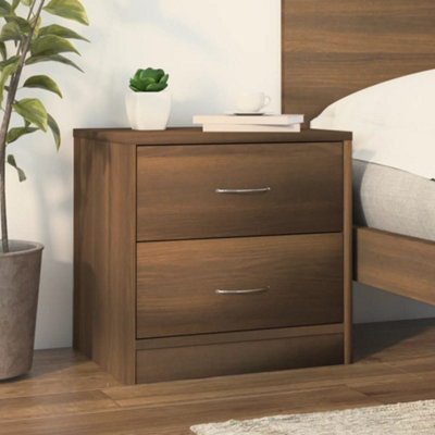Vidaxl Bedside Cabinet Oak 40X30x40 Cm Engineered Wood Brown