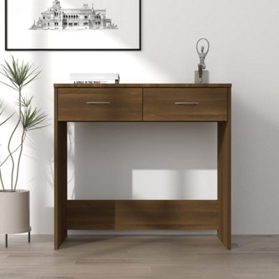 Vidaxl Desk Brown Oak 80X40X75 Cm Engineered Wood Desks from B&Q
