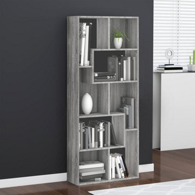 Vidaxl Book Cabinet Grey Sonoma 67X24X161 Cm Engineered Wood from B&Q