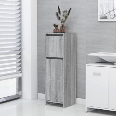 Vidaxl Bathroom Cabinet Grey Sonoma 30X30X95 Cm Engineered Wood from B&Q