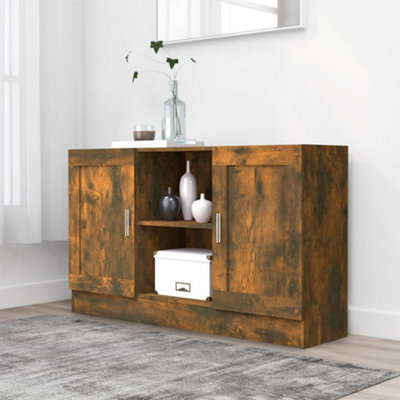 Vidaxl Sideboard Smoked Oak 120X30.5X70 Cm Engineered Wood