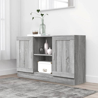 Vidaxl Grey Sideboard Sonoma 120X30.5x70 Cm Engineered Wood