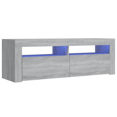 Vidaxl Tv Cabinet With Led Lights Sonoma 120X35x40 Cm Grey