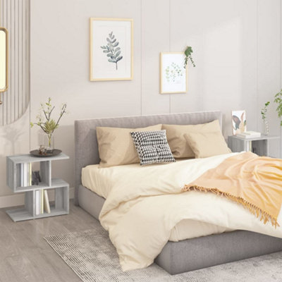 Vidaxl Bedside Cabinets 2 Pcs Sonoma 50X30x51.5 Cm Engineered Wood Grey