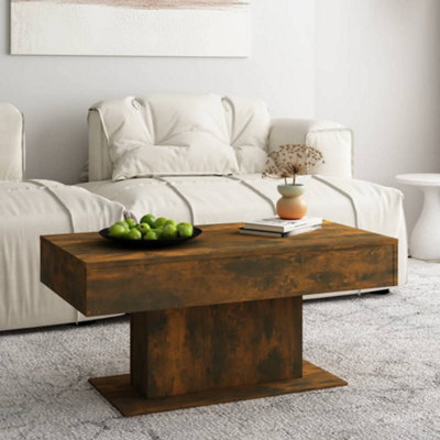 Vidaxl Coffee Table Smoked Oak 96X50X45 Cm Engineered Wood from B&Q