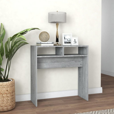 B&Q -  Console Table Grey Sonoma 78X30X80 Cm Engineered Wood