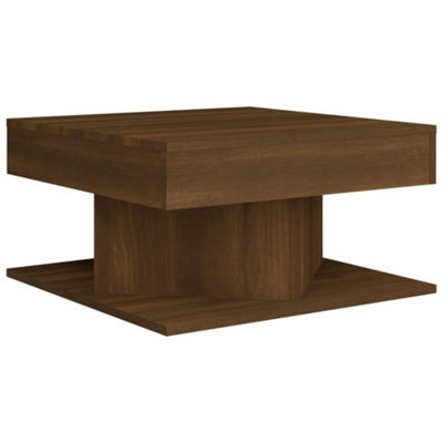 Vidaxl Brown Coffee Table Oak 57X57x30 Cm Engineered Wood