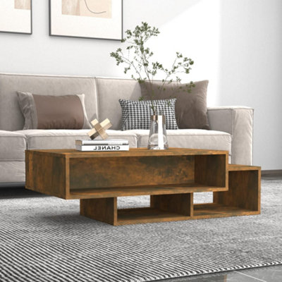 Vidaxl Coffee Table Smoked Oak 105X55x32 Cm Engineered Wood