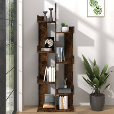 Vidaxl Book Cabinet 48X25.5X140 Cm Smoked Oak Engineered Wood from B&Q