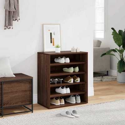 vidaXL Shoe Cabinet - Brown Oak Engineered Wood - 60x35x70 cm - Image 3