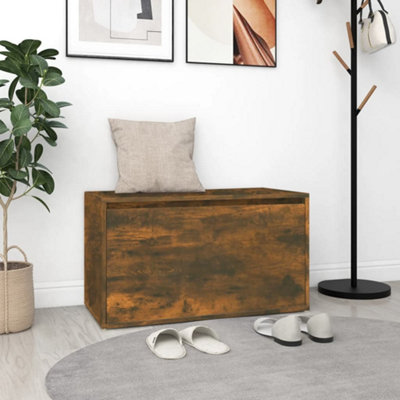 Vidaxl Hall Bench 80X40X45 Cm Smoked Oak Engineered Wood from B&Q