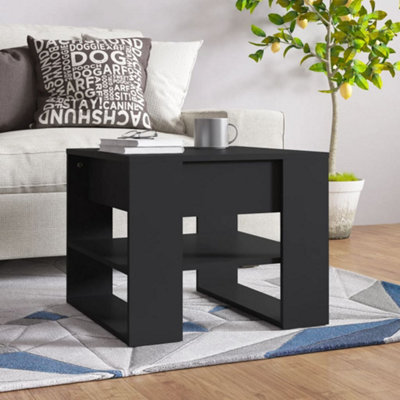 B&Q -  Coffee Table Black 55.5X55X45 Cm Engineered Wood