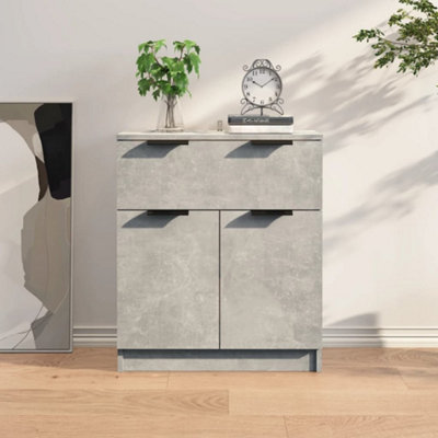 B&Q -  Sideboard Concrete Grey 60X30X70 Cm Engineered Wood