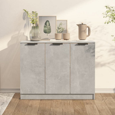B&Q -  Sideboard Concrete Grey 90.5X30X70 Cm Engineered Wood