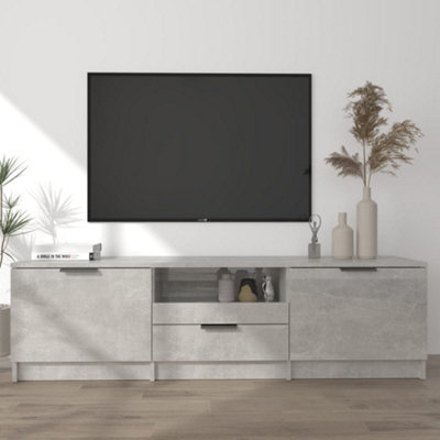 Vidaxl Tv Cabinet Concrete 140X35x40 Cm Engineered Wood Grey