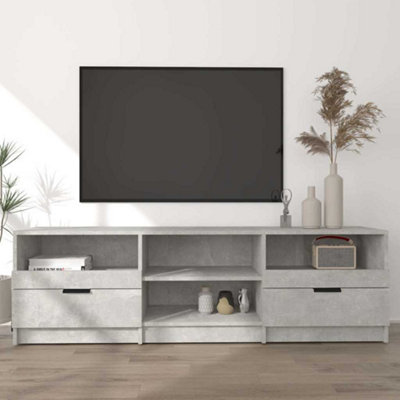 Vidaxl Tv Cabinet Concrete 150X33.5x45 Cm Engineered Wood Grey