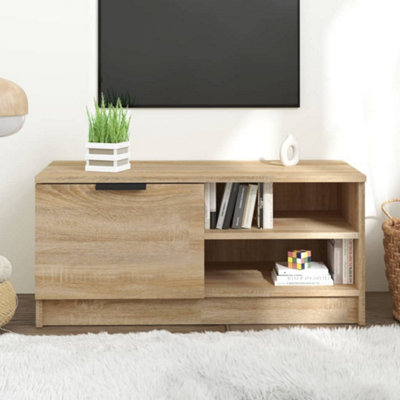 Vidaxl Tv Cabinet Sonoma Oak 80X35X36.5 Cm Engineered Wood from B&Q