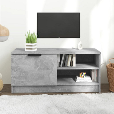 B&Q -  Tv Cabinet Concrete Grey 80X35X36.5 Cm Engineered Wood