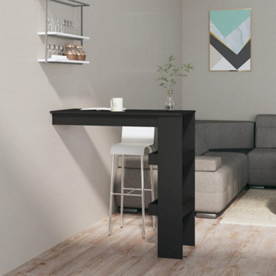 Vidaxl Wall Bar Table Black 102X45X103.5 Cm Engineered Wood from B&Q