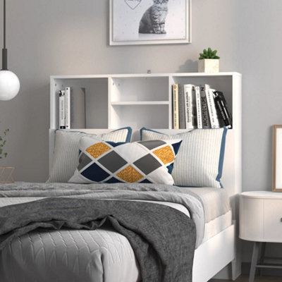 Vidaxl Headboard Cabinet White 100X19X103.5 Cm Headboard Cabinets from B&Q