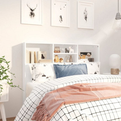 Vidaxl Headboard Cabinet 120X19x103.5 Cm Headboard Cabinets White