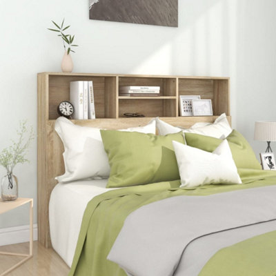 Vidaxl Headboard Cabinet Sonoma Oak 140X19X103.5 Cm from B&Q