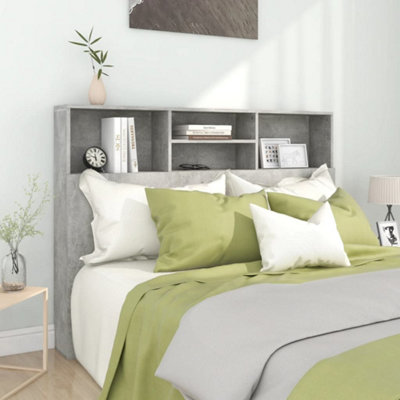 Vidaxl Headboard Cabinet Concrete Grey 140X19X103.5 Cm from B&Q