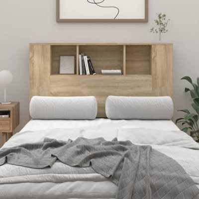 Vidaxl Headboard Cabinet Sonoma Oak 120X18.5X102.5 Cm Headboard Cabinets from B&Q