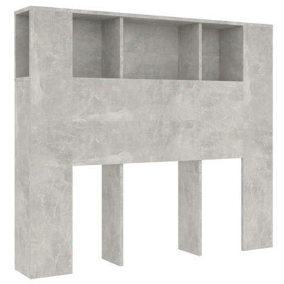 Vidaxl Headboard Cabinet Concrete Grey 120X18.5X102.5 Cm from B&Q