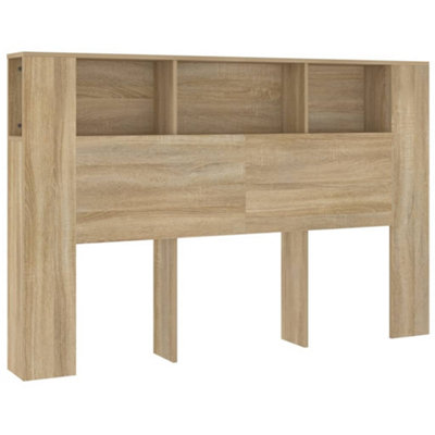 Vidaxl Headboard Cabinet Sonoma Oak 160X18.5X104.5 Cm from B&Q