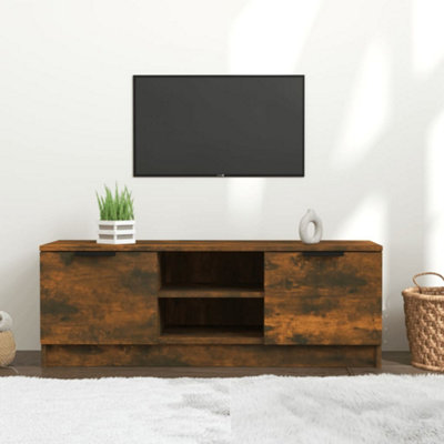 B&Q -  Tv Cabinet Smoked Oak 102X35X36.5 Cm Engineered Wood