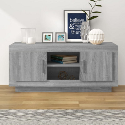 B&Q -  Tv Cabinet Grey Sonoma 102X35X45 Cm Engineered Wood