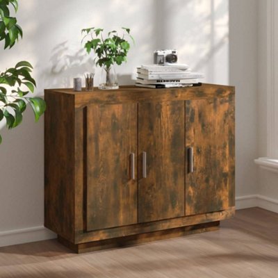 Vidaxl Sideboard Smoked Oak 92X35X75 Cm Engineered Wood from B&Q