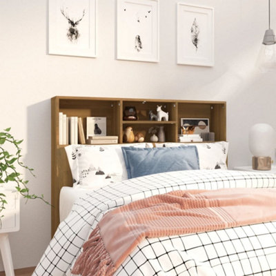 B&Q -  Headboard Cabinet Brown Oak 120X19X103.5 Cm Headboard Cabinets