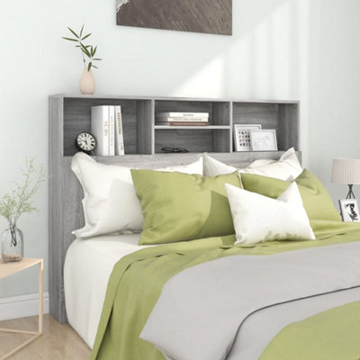 B&Q -  Headboard Cabinet Grey Sonoma 140X19X103.5 Cm