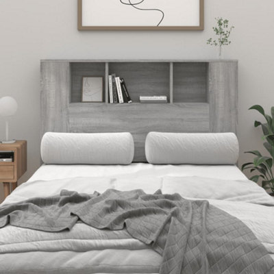 Vidaxl Headboard Cabinet Sonoma 120X18.5x102.5 Cm Headboard Cabinets Grey