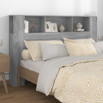 Vidaxl Headboard Cabinet Sonoma 160X18.5x104.5 Cm Headboard Cabinets Grey