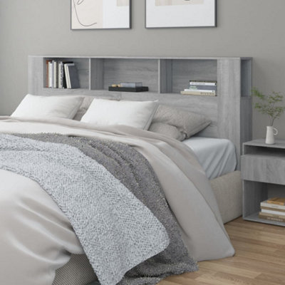 Vidaxl Headboard Cabinet Grey Sonoma 200X18.5X104.5 Cm Headboard Cabinets from B&Q