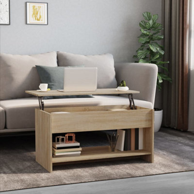 809650 Vidaxl Coffee Table Sonoma Oak 102X50X52,5 Cm Engineered Wood from B&Q