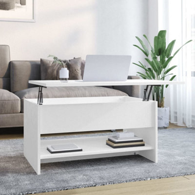 Vidaxl White Coffee Table 80X50x40 Cm Engineered Wood
